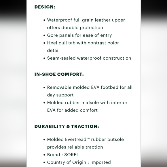 NWT Sorel Brex Waterproof Pull On Chelsea Boots in Tawny Buff Sz. 12 - Picture 10 of 11